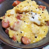 ウインナーのチーズ親子丼